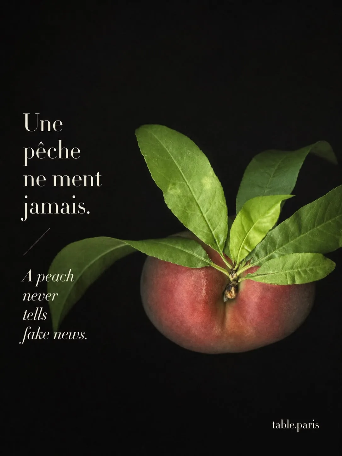 Affiche : "Une pêche ne ment jamais."